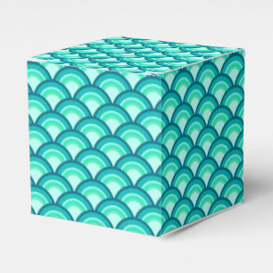 Ballotins Motif de vague Art Déco - nuances de turquoise