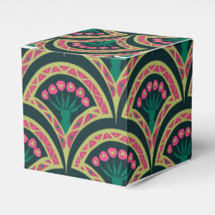 Ballotins Motif de ventilateur floral rose et vert