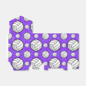 Ballotins Motif de volley-ball violet et blanc (Déplié)