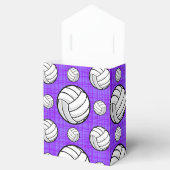 Ballotins Motif de volley-ball violet et blanc (Ouvert)