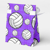 Ballotins Motif de volley-ball violet et blanc (Arrière)
