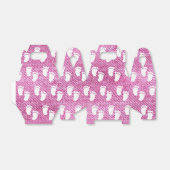 Ballotins Motif d'empreinte Baby shower rose Denim (Déplié)