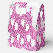Ballotins Motif d'empreinte Baby shower rose Denim (Ouvert)