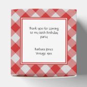 Ballotins motif des chèques En vichy rouge/blanc "Merci" (Haut)