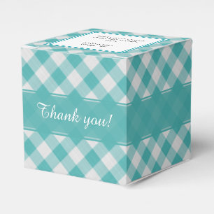 Ballotins motif des chèques En vichy Turquoises/blancs "Merc