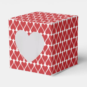 Ballotins Motif des Coeurs rouges sur blanc