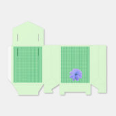 Ballotins Motif Diamant Vert Fleur Violette (Déplié)