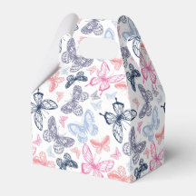 Motif d'illustration de papillon coloré mignon fil