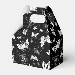 Ballotins Motif d'illustration noir blanc papillon
