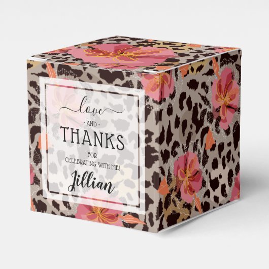 Ballotins Motif d'impression Leopard et Floral (Verso)
