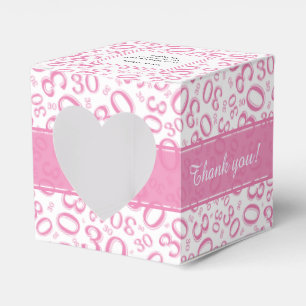 Ballotins motif du numéro aléatoire rose/blanc du 30e annive