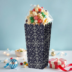 Ballotins Motif élégant de flocons de neige argent et bleu