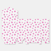 Ballotins Motif Empreinte de patte rose (Déplié)