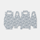 Ballotins Motif en cachemire bleu foncé indien sur blanc (Déplié)