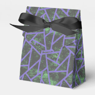 Ballotins Motif en mosaïque violet et verte