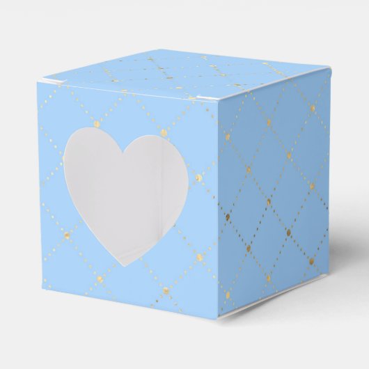 Ballotins Motif en treillis bleu et or Pastel (Verso)