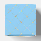 Ballotins Motif en treillis bleu pastel et or (Haut)