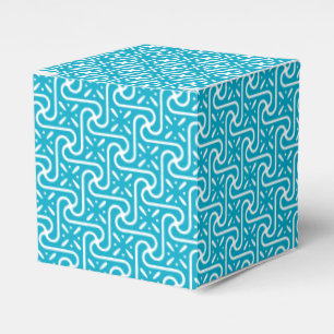 Ballotins motif en tuiles égyptiennes, turquoise et blanche
