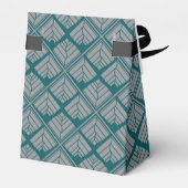 Ballotins Motif feuille carré Turquoise neutre (Arrière)