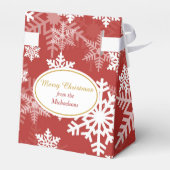 Ballotins Motif flocon de neige argenté sur Noël rouge (Arrière)