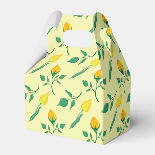 Ballotins Motif floral avec rose jaune et fleurs de tulipe (Arrière)