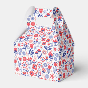 Ballotins Motif floral bleu et de corail
