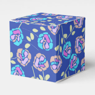 Ballotins Motif floral bleu et violet