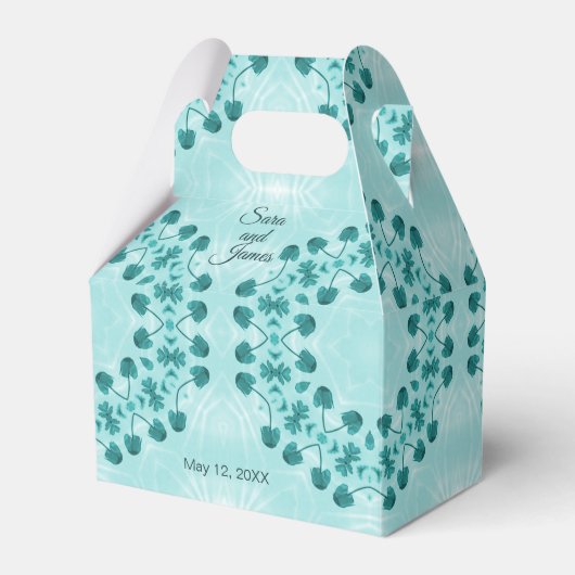 Ballotins Motif floral, bleu Turquoise (Verso)