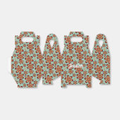 Ballotins Motif floral - Boîte de faveur (Déplié)