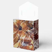 Ballotins Motif floral brun doré Merci (Ouvert)