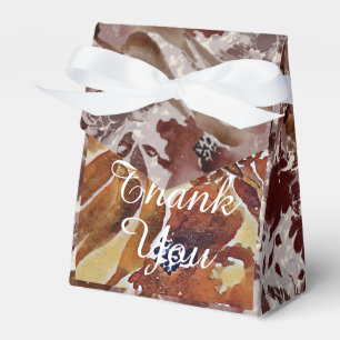 Ballotins Motif floral brun doré Merci