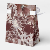 Ballotins Motif floral brun doré Merci (Arrière)