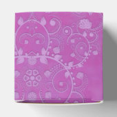 Ballotins Motif floral complexe damassé pourpre fuchsia (Haut)