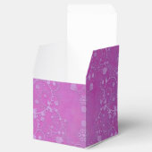 Ballotins Motif floral complexe damassé pourpre fuchsia (Ouvert)