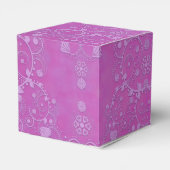 Ballotins Motif floral complexe damassé pourpre fuchsia (Arrière)