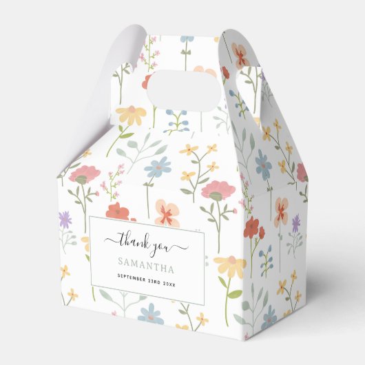 Ballotins Motif floral de fleurs sauvages à l'aquarelle (Verso)