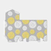 Ballotins Motif floral jaune, gris et blanc (Déplié)