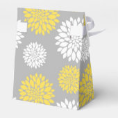 Ballotins Motif floral jaune, gris et blanc (Arrière)