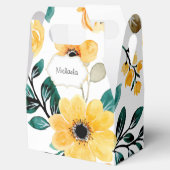 Ballotins Motif floral printanier jaune (Ouvert)