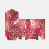 Ballotins Motif Floral Rouge Et Blanc (Déplié)