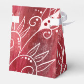 Ballotins Motif Floral Rouge Et Blanc (Arrière)