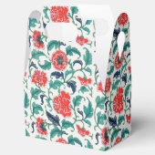 Ballotins Motif floral rouge et vert (Ouvert)