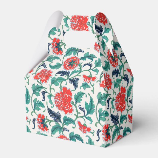 Ballotins Motif floral rouge et vert (Verso)