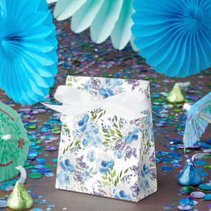 Ballotins Motif floral sans couture à l'aquarelle bleue