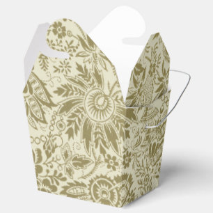 Ballotins Motif Floral Vert Sage Antique Damas