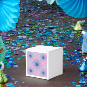 Ballotins Motif floral violet bleu pastel esthétique sans co