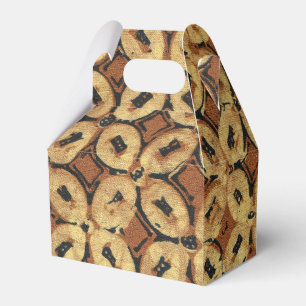 Ballotins Motif géométrique de batik de grain de café vintag