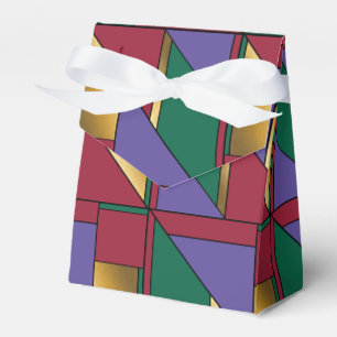 Ballotins Motif géométrique Gold violet vert rouge