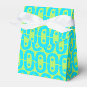 Ballotins Motif géométrique turquoise et vert lime
