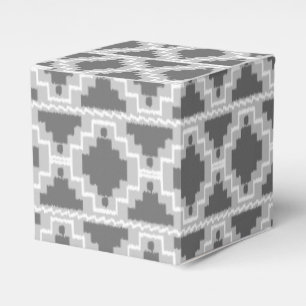 Ballotins Motif Ikat Aztec - gris foncé et clair / gris